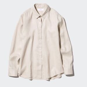 Uniqlo Unisex’s Linen Cream Shirt